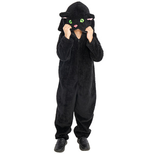 Black <b>Cat</b> Costume For Kids Halloween Performance Cosplay Costume Breathable Polyester Fiber Childrens Stage Wear - Product Image 5