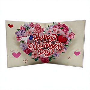 Carte de vœux 3D en forme de fleur pour la Saint-Valentin, la fête des mères, Noël, les anniversaires, les fiançailles et les mariages - Product Image 2