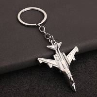 Porte-clés avion 3D personnalisé Porte-clés avion de chasse bombardier UV Porte-clés avion d'aviation en alliage métallique promotionnel pour