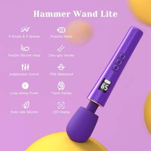 Mini vibrateur baguette jouets sexuels stimulateur de clitoris Vibrations 5 vitesses plaisir puissant jouets pour adultes pour femmes CouplesLED affichage - Product Image 2