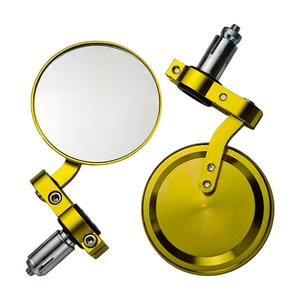 Rétroviseurs de guidon de moto, design rétro pliable, rétroviseurs de sécurité réglables, anodisés colorés - Product Image 1