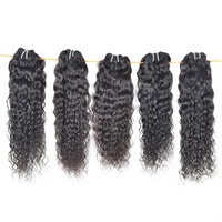 100% naturel brut cuticule alignée vierge cheveux humains noir temple indien Extensions de cheveux humains non transformés Style bouclé faisceaux