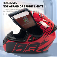 Casque de moto intégral tout-terrain casque de course de moto pour les quatre saisons