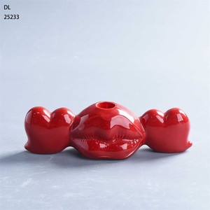 Dễ Thương <span class=keywords><strong>Moustache</strong></span> & <span class=keywords><strong>Red</strong></span> Lip Mô Hình Vòng Gốm Món Ăn Đồ Trang Sức Trái Tim Khay Cho Ngày Valentine - Product Image 5