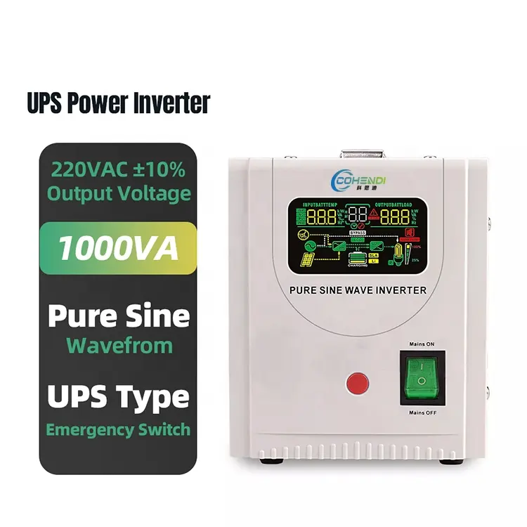 Toptan fiyat ups güç kaynağı 300w 500w 600w 1000w 1500w DC 12v AC 220v saf sinüs dalga invertör