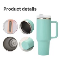 Bouteille de voyage et de voiture personnalisée avec logo, grande capacité 40 oz, couleur personnalisée, sans BPA, avec paille et couvercles 2-en-1