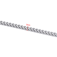 Chaîne en acier inoxydable en gros, hypoallergénique et durable, pour hommes, style punk, populaire, pour la fabrication de bijoux et colliers