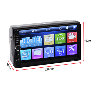 Máy Phát Thanh Xe Hơi Âm Thanh Nổi Hai Din Đài Phát Thanh Xe Hơi Máy Phát Thanh Xe Hơi <span class=keywords><strong>MP5</strong></span> 2 Din 7 "Màn Hình Cảm Ứng BT USB FM AUX SD Camera Quan Sát Phía Sau - Product Image 3