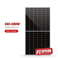 Stock UE 420W 425W 430W Panneau solaire de toit bifacial monocristaline de type N tout noir 570w 580w Panneaux solaires