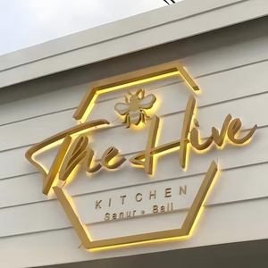 Letrero de Letras en Canal LED 3D Personalizado, Letrero Luminoso de Metal para Pared, Letrero Moderno de Letras de Metal con LED - Product Image 2