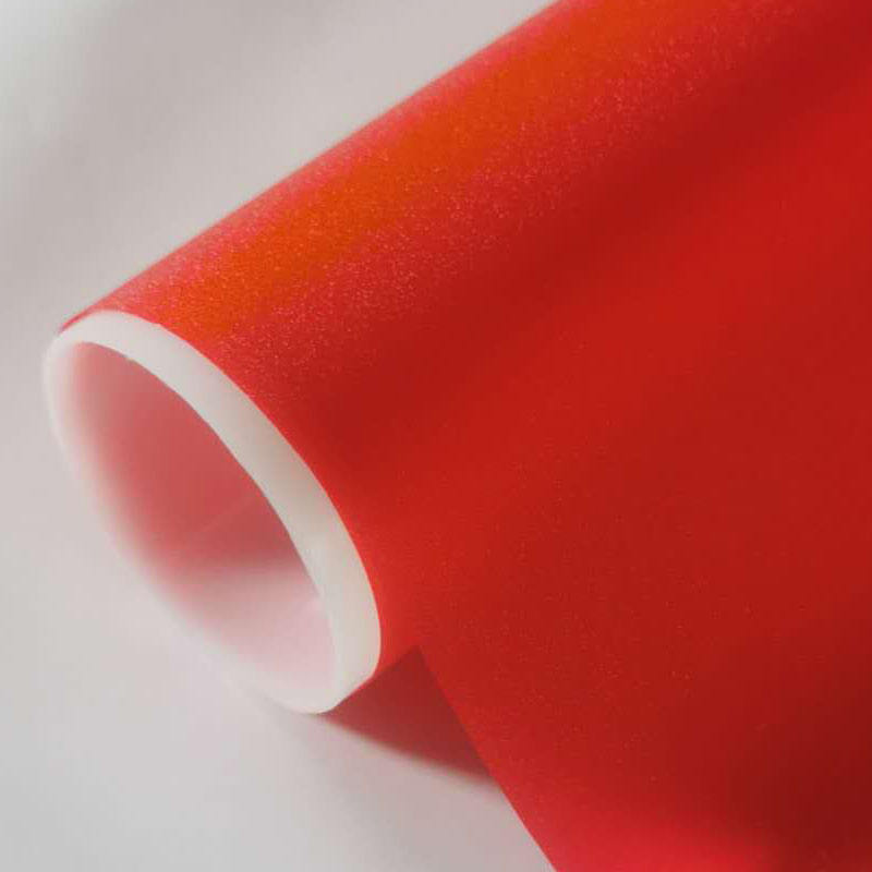 Pellicola smerigliata rossa 150cm x 100cm