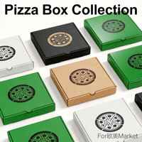 Boîtes à pizza triangulaires isolées personnalisées, boîtes à pizza écologiques personnalisées