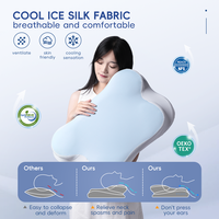 Oreiller cervical ergonomique en mousse à mémoire de forme Lianda OEM/ODM, soulagement de la douleur au cou, antibactérien, respirant, amovible et lavable