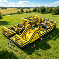 Parcours d'obstacles gonflable avec toboggan et château gonflable, en PVC, pour enfants, idéal pour les fêtes en extérieur, vente directe d'usine