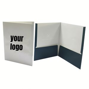 Carpeta de Papel Resistente de Alta Calidad y Carpeta de Presentación Tamaño Legal para Negocios con Logotipo Personalizable, Color y 2 Bolsillos - Product Image 1