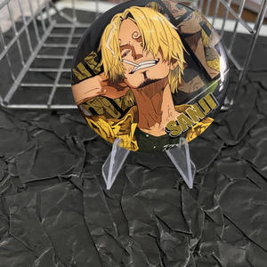 Badge Métallique Réfléchissant Double Flash Luffy <span class=keywords><strong>Zoro</strong></span> Sanji Anime Japon Pendentif Maternité - Product Image 3