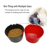 YYC 1L en plastique noir Animal Cage bol poulet mangeoire tasse dinde buveur d'eau tasse
