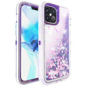 Étui robuste pour <span class=keywords><strong>iPhone</strong></span> <span class=keywords><strong>12</strong></span> Pro Max avec motif de sable liquide, résistant aux chocs, protection intégrale du corps - Product Image 6