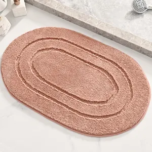 YFL Anti Slip Microfiber Shower Bath Mats Polyester Custom Solid Color Bathroom Rugs Bath