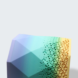 Porte-stylo de bureau de fantaisie en plastique hexagonal multicolore dégradé imprimé en <span class=keywords><strong>3D</strong></span> personnalisable - Product Image 2