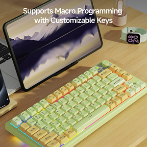 EWEADN V75 kablosuz RGB arkadan aydınlatmalı bilgisayar klavye fare seti ergonomik sessiz ofis ev dizüstü çift modlu USB/2.4G - Product Image 5