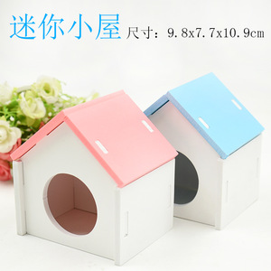 Mini casa para hámster, casa para mascotas de PVC, 9,8x7,7x10,9 cm, nido para animales pequeños de fácil limpieza - Product Image 1