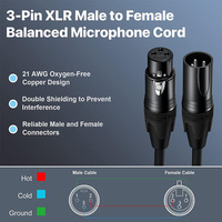 Musical Instrument Professional Amplifier XLR 3 Pin Male to Female 1 3 5 10 m Audio Cable