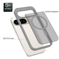 Coque pour Google Pixel 10 Pro XL, finition mate givrée, étanche, design luxueux, translucide, PC+TPU, magnétique, avec logo personnalisé, vente en gros