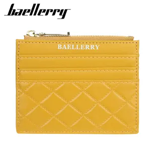 Baellerry กระเป๋าใส่บัตรเครดิตของผู้ชายผู้หญิง,กระเป๋าสตางค์ใส่นามบัตรแบบบางใส่เหรียญบัตรประชาชนแบบบาง