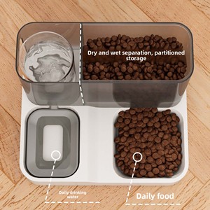 2 in 1 Automatic <strong>Cat</strong> <strong>Feeder</strong> and Water Dispenser with Large Capacity and No <strong>Wet</strong> Mouth Design - Product Image 3