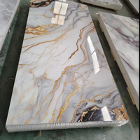 Panneau mural en PVC flexible haute brillance 4*8 pieds, feuille de marbre UV, panneaux muraux UV, feuille à bas prix, panneaux UV imperméables