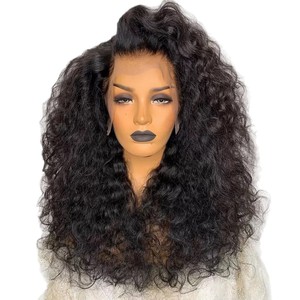Perruque Courte Bouclée Noire Ondulée avec Dentelle Frontale pour Femmes Africaines, Européennes et Américaines, Couvre-Tête Complet - Product Image 5