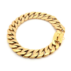 Épais Chien Cubain Logo Personnalisé 316 En acier inoxydable Collier De Chien 25mm/32mm Large Pitbull Luxe Cubain Chaîne de Chien Produits Pour Animaux de compagnie - Product Image 2