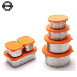 Stainless Steel Rectangle And Round Bento Lunch Box