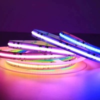 Vente en gros facile à couper blanc RGBIC Rgb en cours d'exécution Flexible Dimmable Cct 24v 12v 10mm 8mm réglable Cob LED bande lumineuse