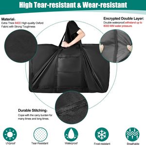 Sac de transport pliable pour vélo en tissu résistant, sac de transport pour vélo, sac de voyage, étui pour vélo, porte-vélo, boîtes de transport, sacs de voyage - Product Image 3