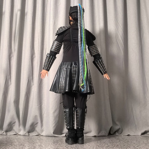 Costume LED irisé pour femme, ensemble d'armure de scène, combinaison intégrale lumineuse pour spectacle KTV, bar, Halloween - Product Image 4