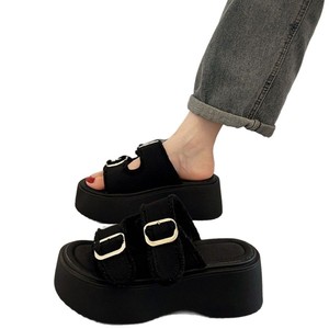 <span class=keywords><strong>New</strong></span> pháp giản dị mở-toe cho dép đi trong nhà cho phụ nữ đôi hàng dày đế denim vải mùa hè ngoài trời <span class=keywords><strong>Slide</strong></span> - Product Image 6