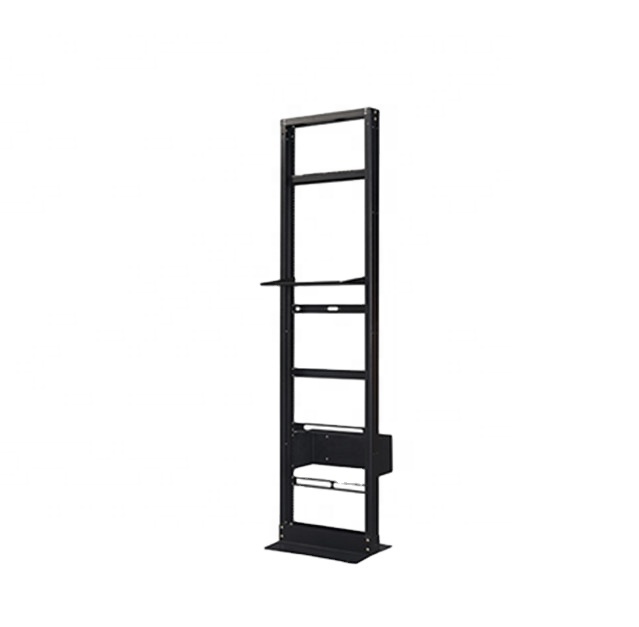 2-Post Open Frame 19 Inch Steel Server Rack Black Color Used in Stock