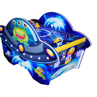 Machine de jeu de hockey aérien pour enfants sur le thème des OVNI, en métal et plastique, à monnayeur, version anglaise, pour salles d'arcade et usage domestique