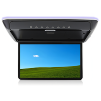 Nuevo Monitor de Techo Abatible Manual para Autobús de 15.6 Pulgadas, Reproductor Multimedia TF USB MP5, FHD 1920*1080, Lámparas Ambientales, Audio Estéreo, Monitor TFT Android
