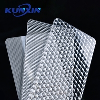Kunxin 1220x2440mm 1.2mm 1.5mm 2mm Feuille de diffuseur acrylique UGR micro prismatique translucide pour l'éclairage