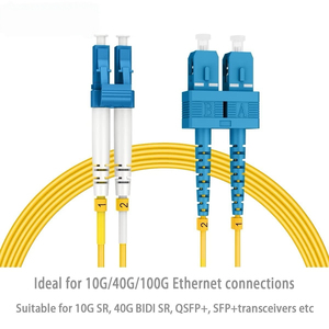 SYONG OS2 SC 转 LC 单模光纤跳线 SM，3ft/1m |   单模光纤双工电缆，LSZH，10G/40G/100G SMF，9/125μm - Product Image 2