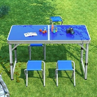 Table pliante de camping, table de pique-nique, table relevable, installation de stands, marché nocturne, bureau multifonctionnel, petit bureau portable pour la maison