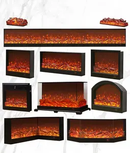 New Four-color Simulation Electronic Fireplace Vent Side Cabinet Fireplace TV Wall Decoration Home Fireplace