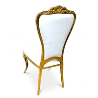Chaises de salle à manger modernes de luxe en cuir rembourré avec pieds en acier inoxydable pour hôtel