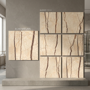 Azulejos de porcelana Elias White de 800x800 mm con acabado brillante inspirados en la elegancia clásica del mármol blanco. - Product Image 2