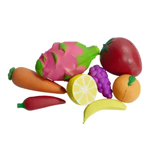 Fabricación Squeeze Slow Rising Simulación Frutas PU Espuma Juguete Squishy Stress Relief Toy