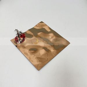 Panneau en acier inoxydable à effet d'ondulation d'eau EX165 Série 300 pour la décoration des murs/du plafond, couleurs or/argent/bleu, personnalisable - Product Image 4