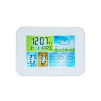 Wetterstation, intelligentes Digital-Thermometer mit großem Bildschirm, Hygrometer, Wettervorhersage, Wecker, Überwachung im Innen- und Außenbereich